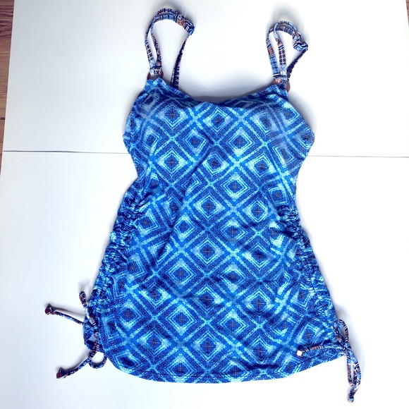 NEW CROFT & BARROW Tankini Swimsuit Top Blue Size6 - Picture 1 of 16